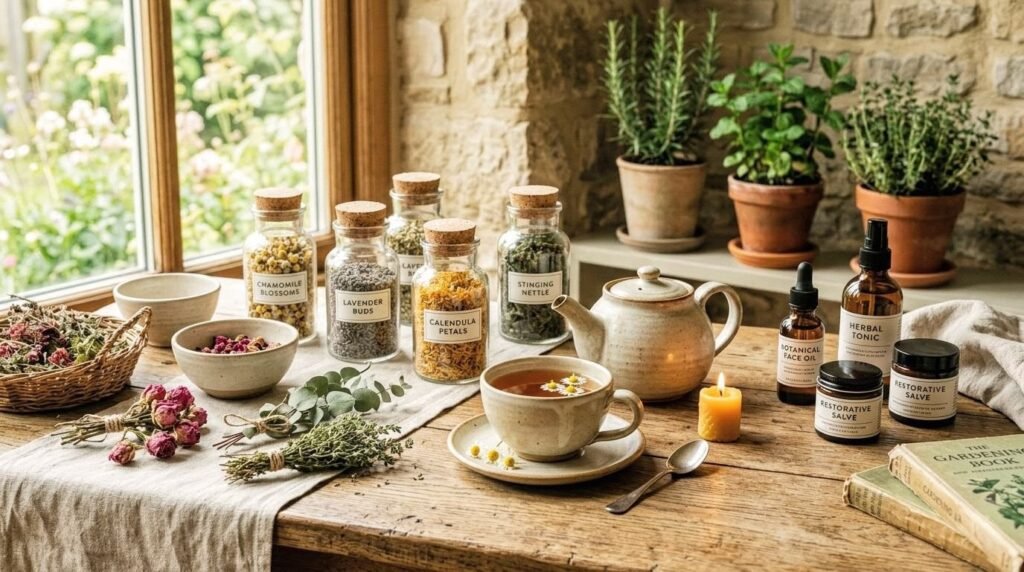 Herbal Rituals vs. Ordinary Self-Care: Why Plant-Based Wellness Feels Deeper Herbal wellness on a rustic table