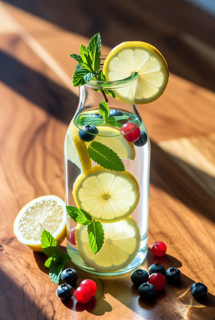Hydrating infused water for wellness refresh