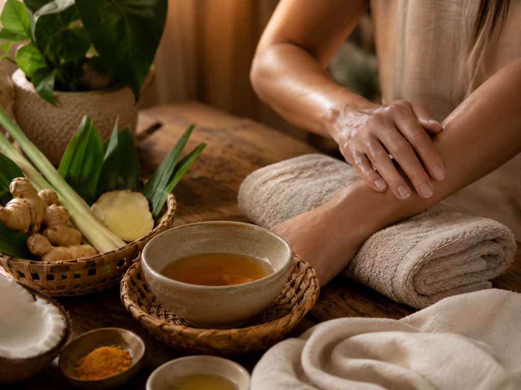 Mindful self-care ritual inspired by traditional Filipino Hilot.