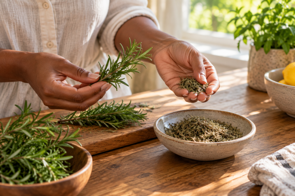 Comparing fresh and dried botanicals to understand plant preparation