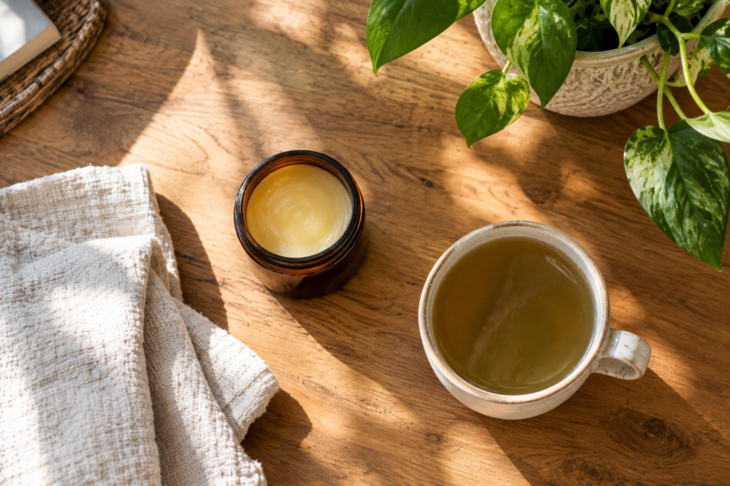 Simple botanical wellness essentials for a Johns Island home