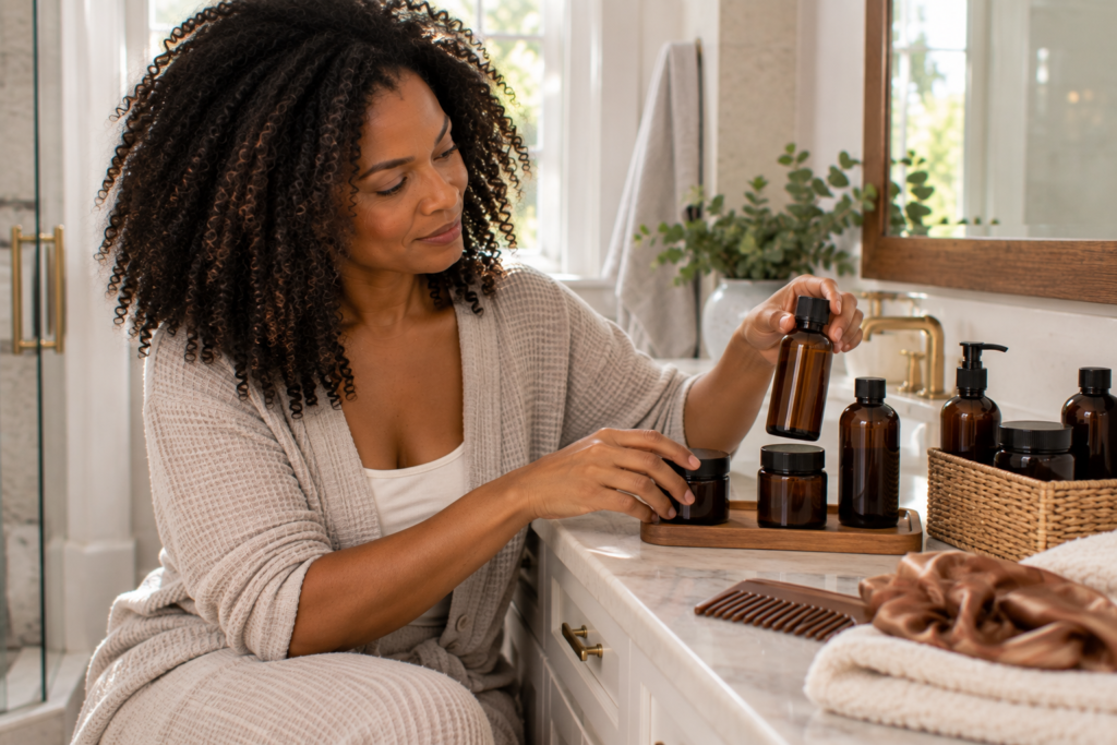 Simplifying a natural hair product collection by identifying each product's role
