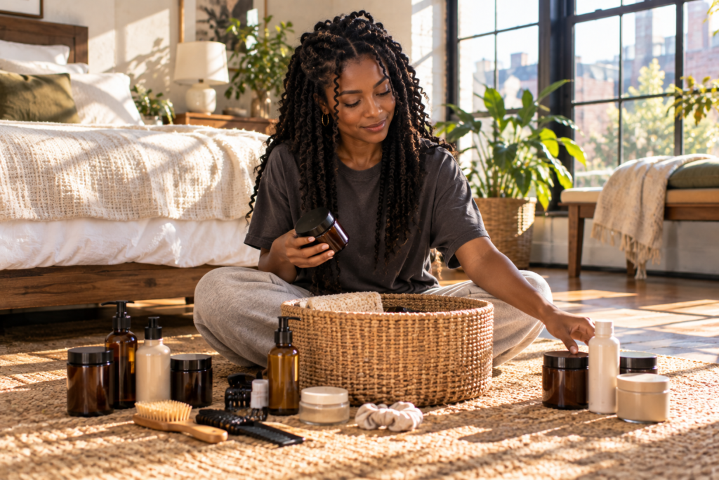 Your Hair Shelf Should Change When Your Hair Does Sorting unused hair products to simplify a natural hair routine